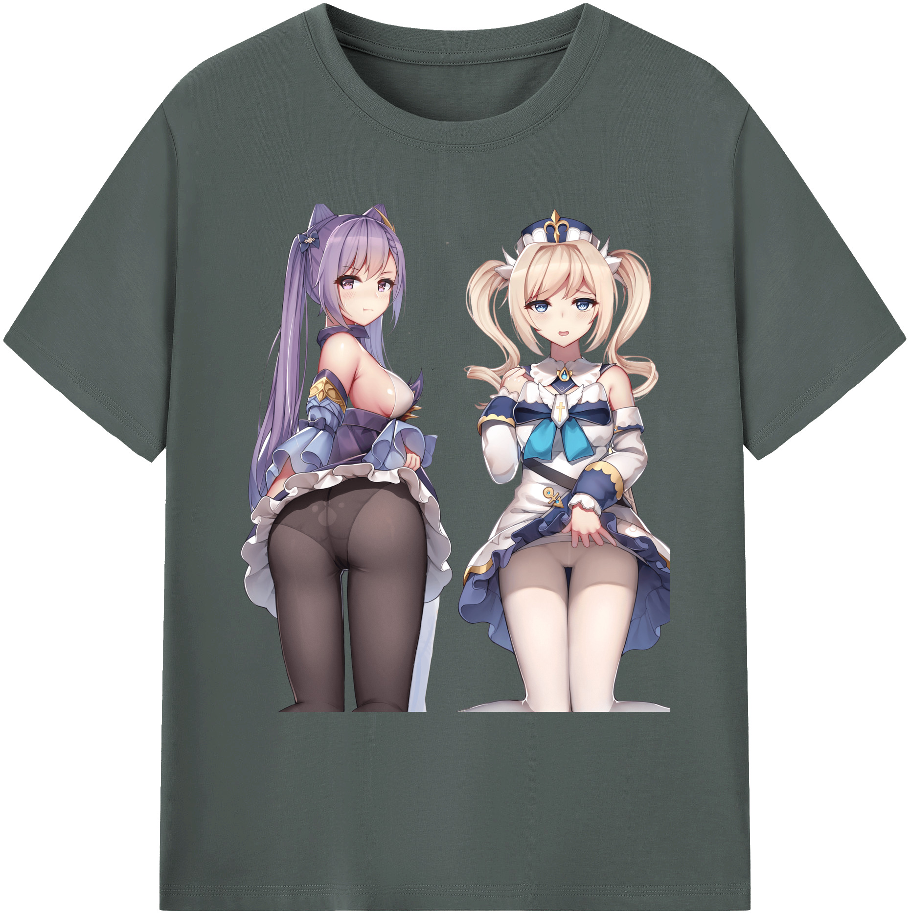 げんし神 刻晴 こくせい genshin Kokusei 綿100％ メンズ半袖Tシャツ｜肌触りやわらか＆通気性